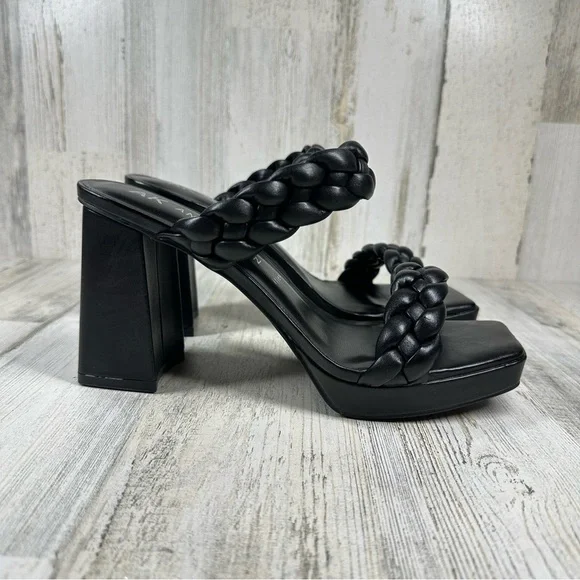 New Anne Klein  Alexander Braided  Platform Block Heel Sandal #918 - Picture 6 of 13